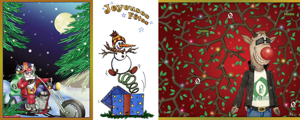 Illustrations - cartes de Noël